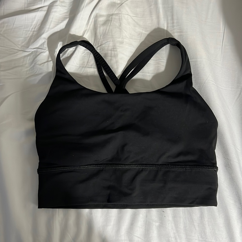 Black longline lululemon bra